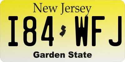 NJ license plate I84WFJ