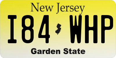 NJ license plate I84WHP