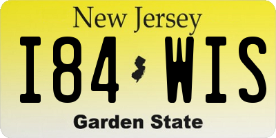 NJ license plate I84WIS