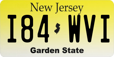 NJ license plate I84WVI