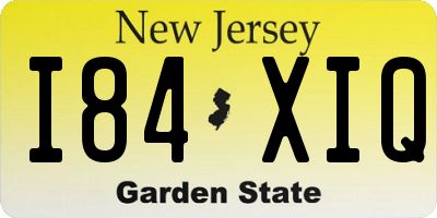 NJ license plate I84XIQ