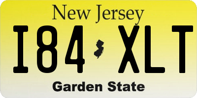 NJ license plate I84XLT