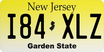 NJ license plate I84XLZ