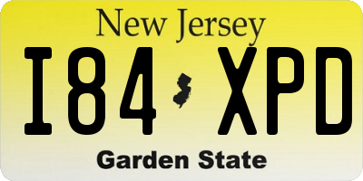NJ license plate I84XPD