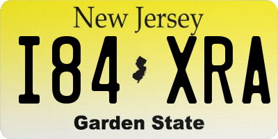 NJ license plate I84XRA
