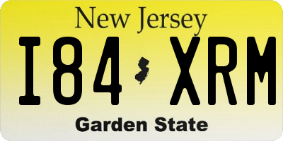 NJ license plate I84XRM