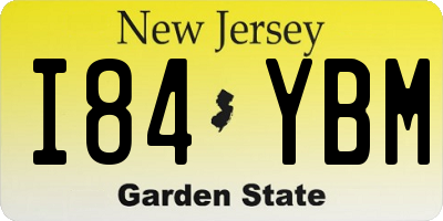 NJ license plate I84YBM