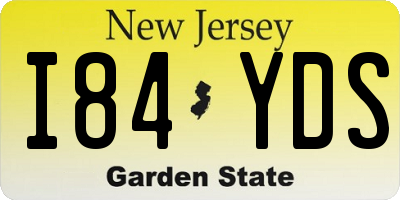 NJ license plate I84YDS