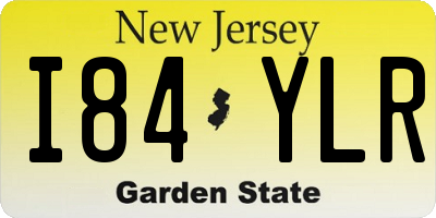 NJ license plate I84YLR
