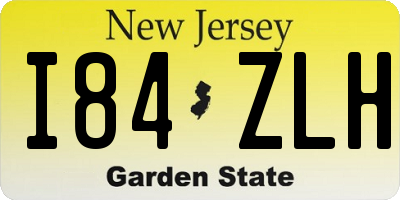NJ license plate I84ZLH