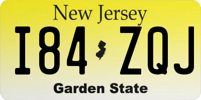 NJ license plate I84ZQJ