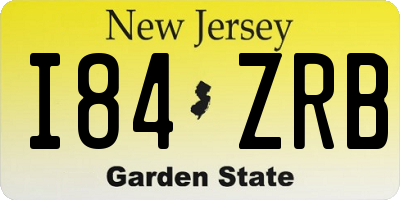 NJ license plate I84ZRB