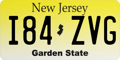 NJ license plate I84ZVG