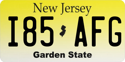 NJ license plate I85AFG
