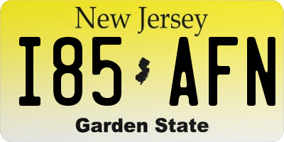 NJ license plate I85AFN
