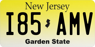 NJ license plate I85AMV