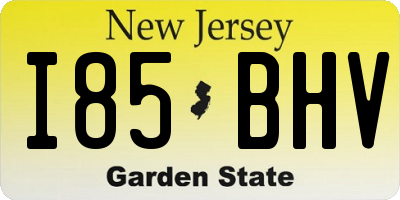 NJ license plate I85BHV