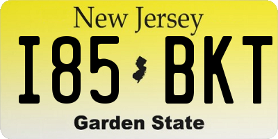 NJ license plate I85BKT