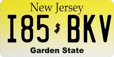 NJ license plate I85BKV