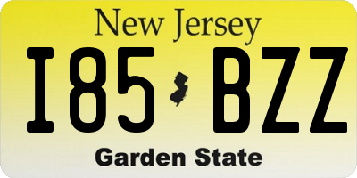 NJ license plate I85BZZ