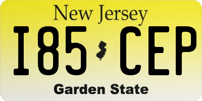 NJ license plate I85CEP