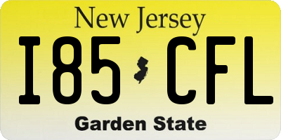 NJ license plate I85CFL