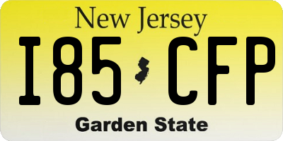 NJ license plate I85CFP