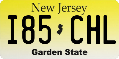 NJ license plate I85CHL