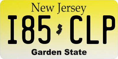 NJ license plate I85CLP