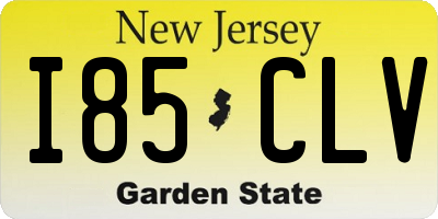 NJ license plate I85CLV