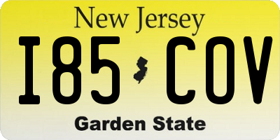 NJ license plate I85COV