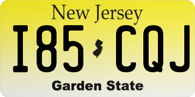 NJ license plate I85CQJ