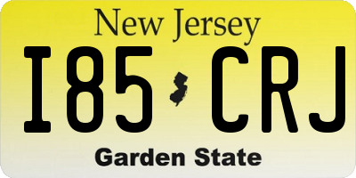 NJ license plate I85CRJ