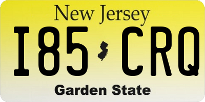 NJ license plate I85CRQ
