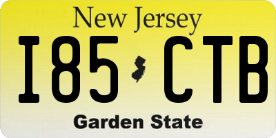 NJ license plate I85CTB