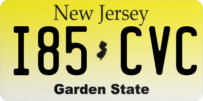 NJ license plate I85CVC