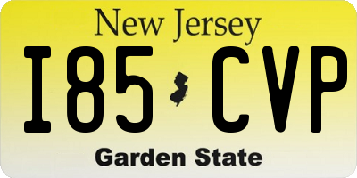 NJ license plate I85CVP