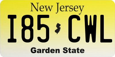 NJ license plate I85CWL