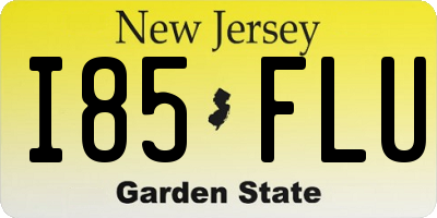 NJ license plate I85FLU