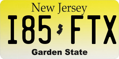 NJ license plate I85FTX