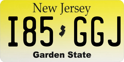 NJ license plate I85GGJ