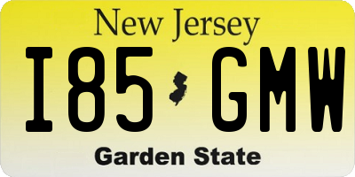 NJ license plate I85GMW