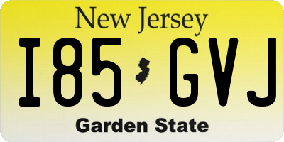 NJ license plate I85GVJ