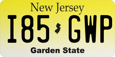 NJ license plate I85GWP