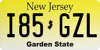 NJ license plate I85GZL