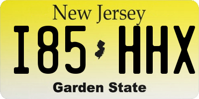 NJ license plate I85HHX