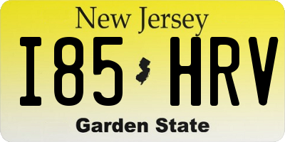 NJ license plate I85HRV