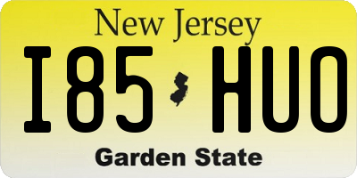 NJ license plate I85HUO