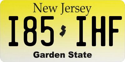 NJ license plate I85IHF