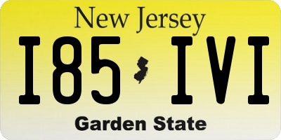 NJ license plate I85IVI